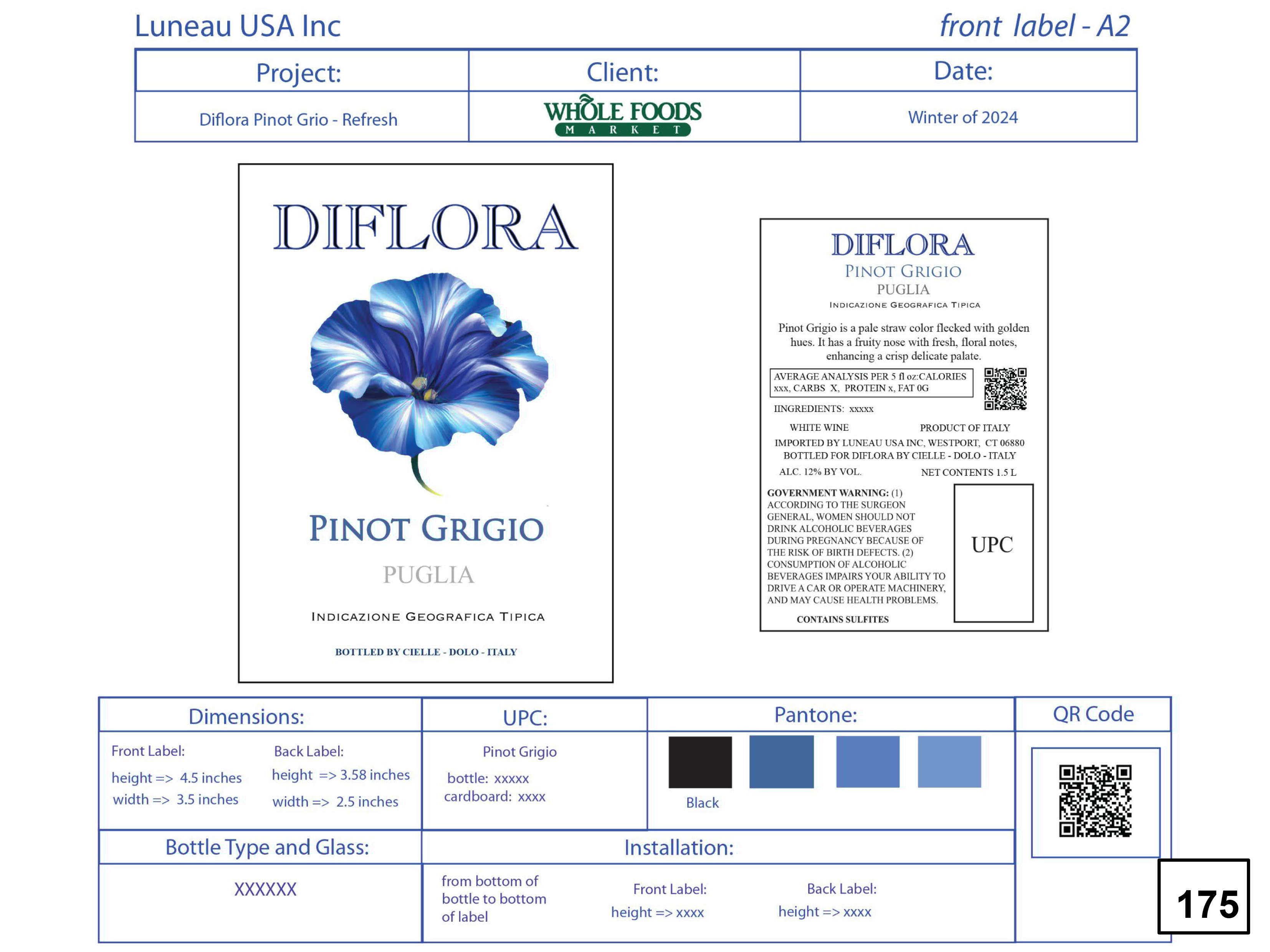 Whole Foods - Diflora Label - Whole Foods Wine Guidelines