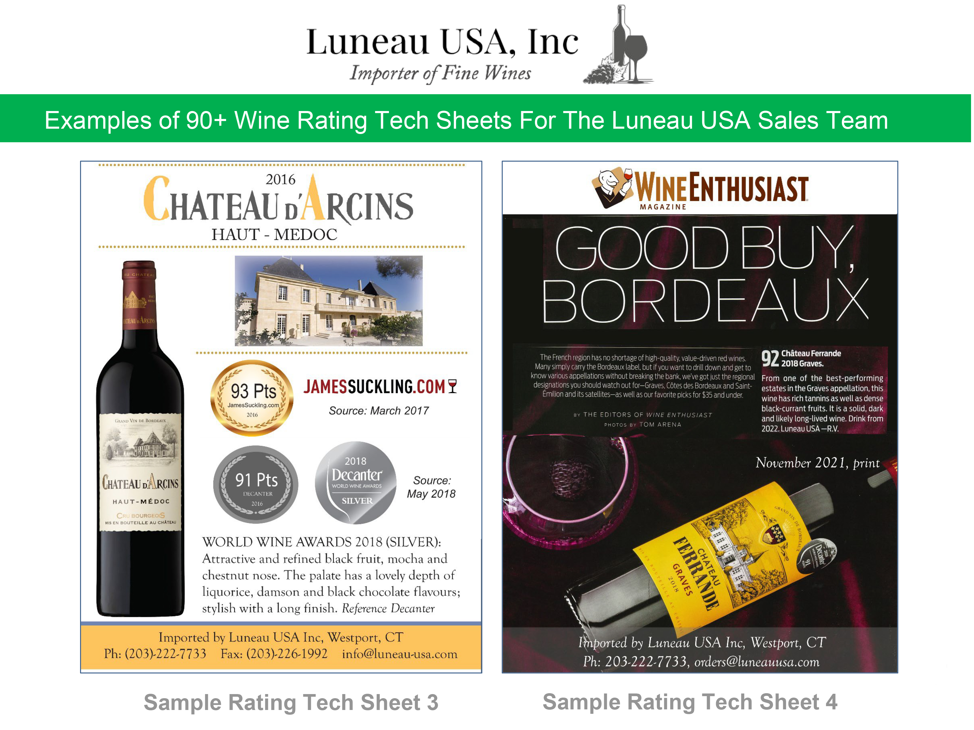 Wine Tech Sheet - Example 2